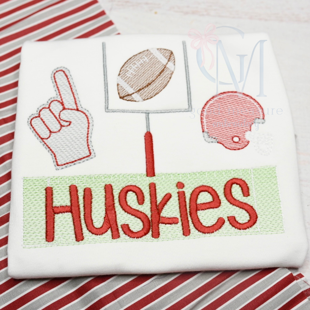 Football Trio Embroidery Design