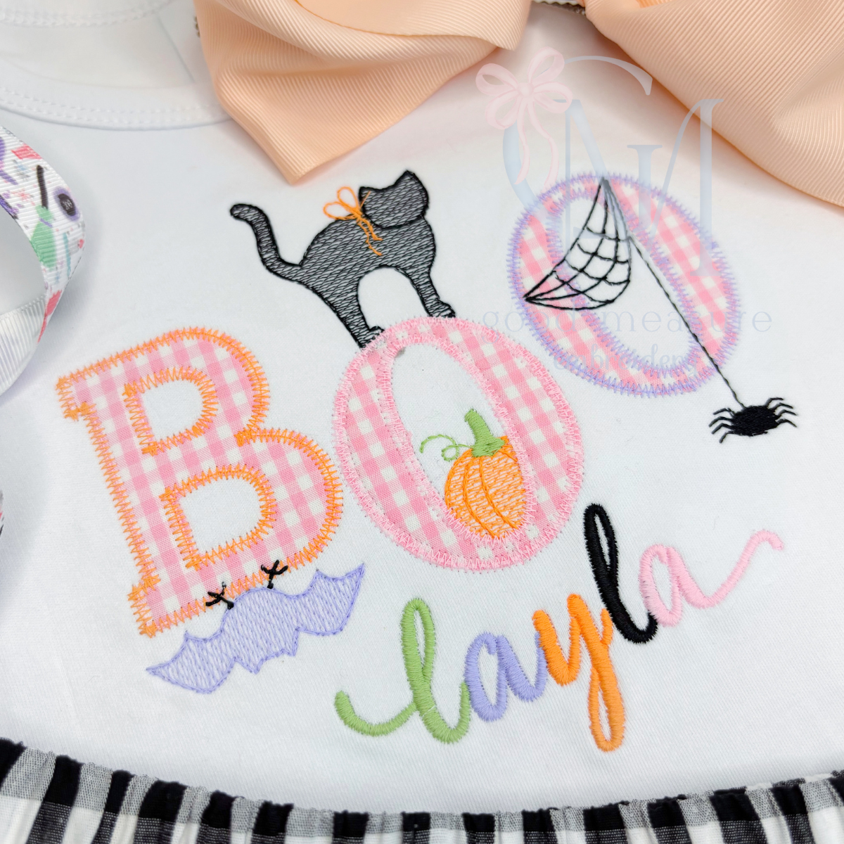 Boo Girl Applique Embroidery Design