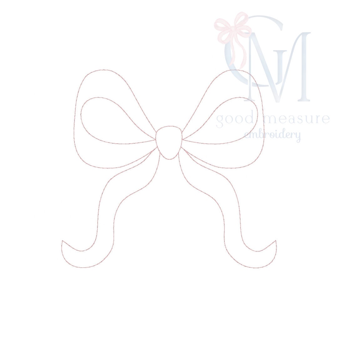 Vintage Stitch Heirloom Bow Embroidery Design