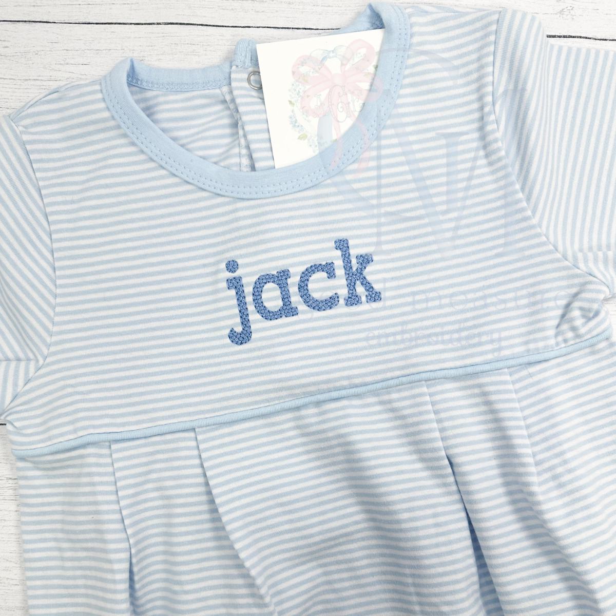 French Knot Font Embroidery Design