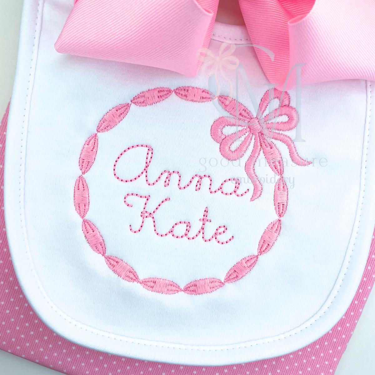 Heirloom Ribbon Bow Frame Embroidery Design