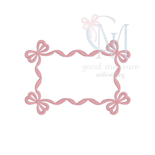 Elegant Bow Frame Embroidery Design