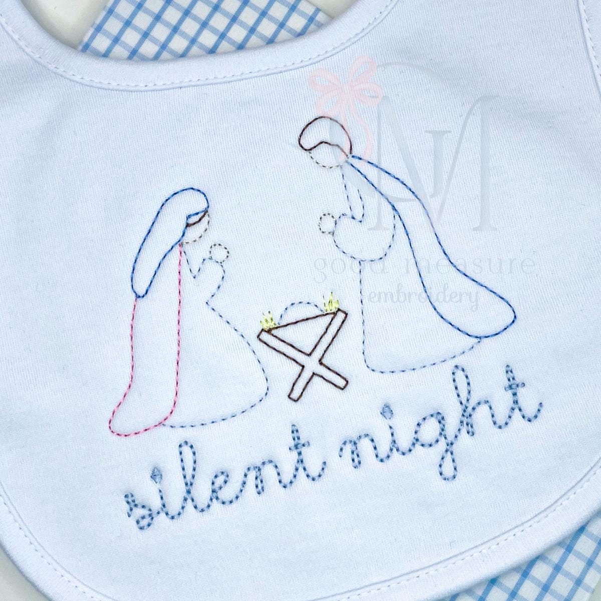 Vintage Stitch Nativity Embroidery Design