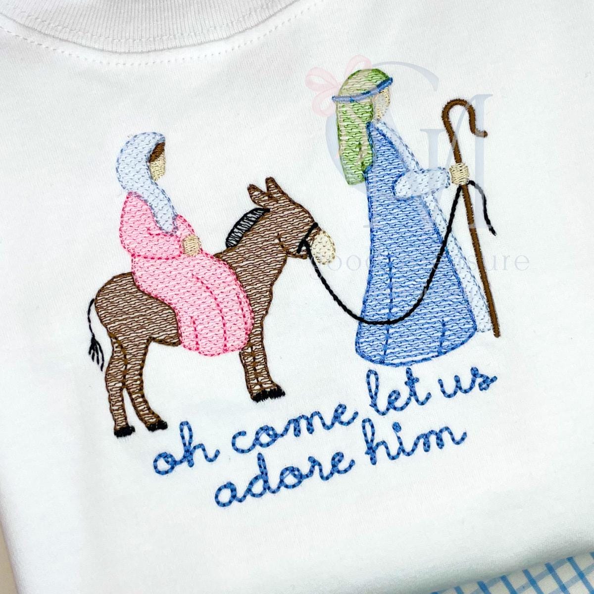 O Holy Night Nativity Embroidery Design