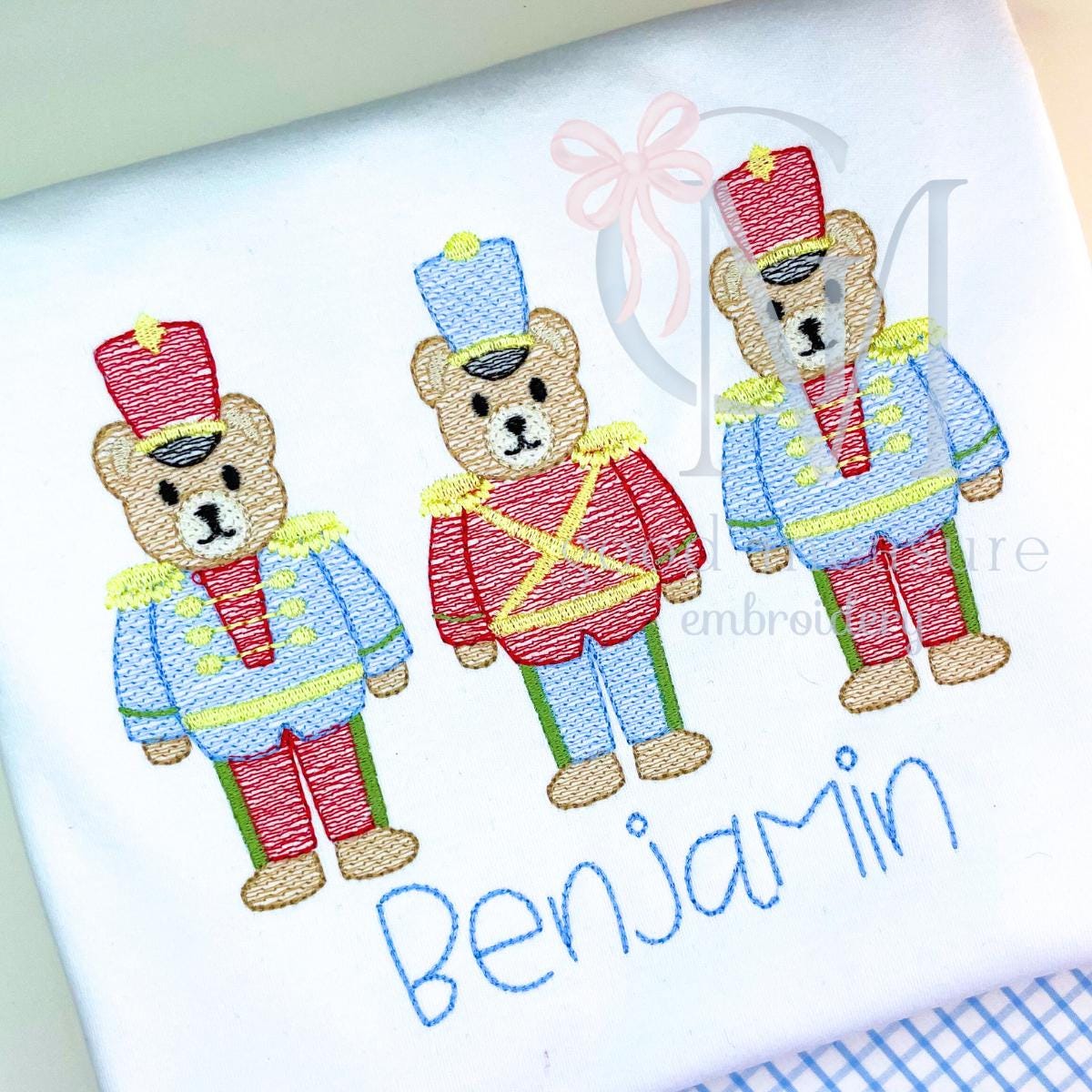 Bear Nutcracker Embroidery Design