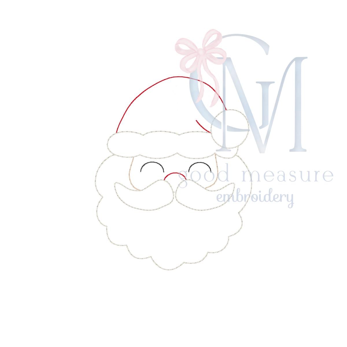 Santa Vintage Stitch Machine Embroidery Design