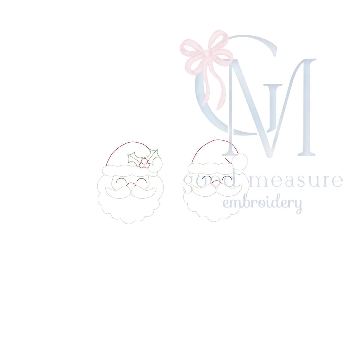 Mini Santa Vintage Stitch Bundle Embroidery Design