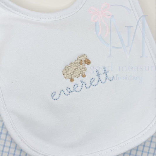 French Knot Tiny Sheep Embroidery Design