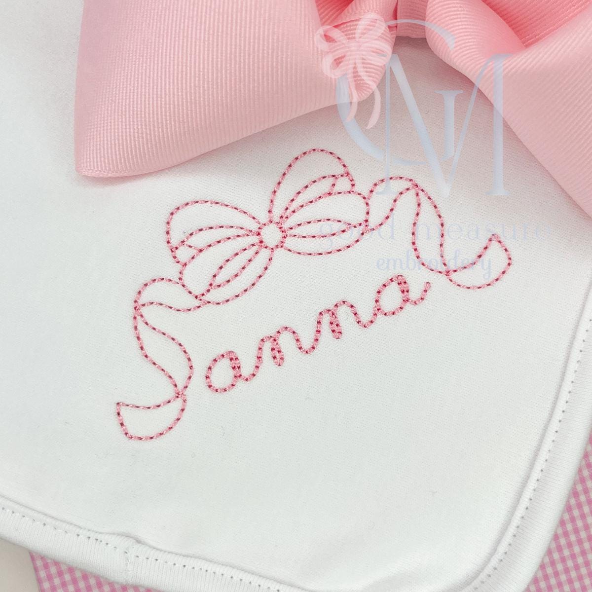 Sweet Bow Vintage Stitch Embroidery Design
