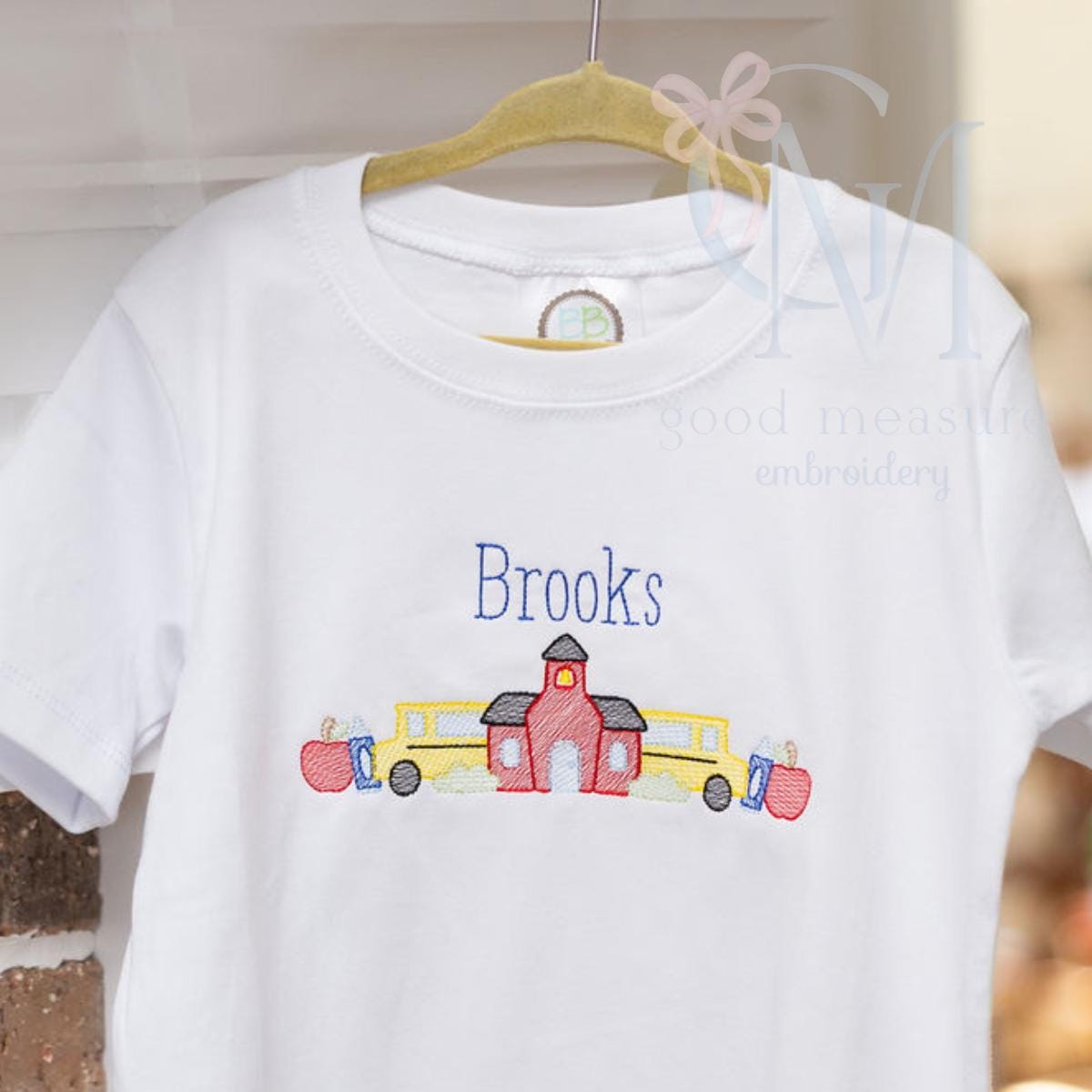 School House Back to School Embroidery Design