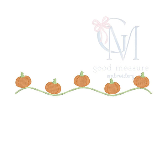 Pumpkins Rolling Hills Machine Embroidery Design