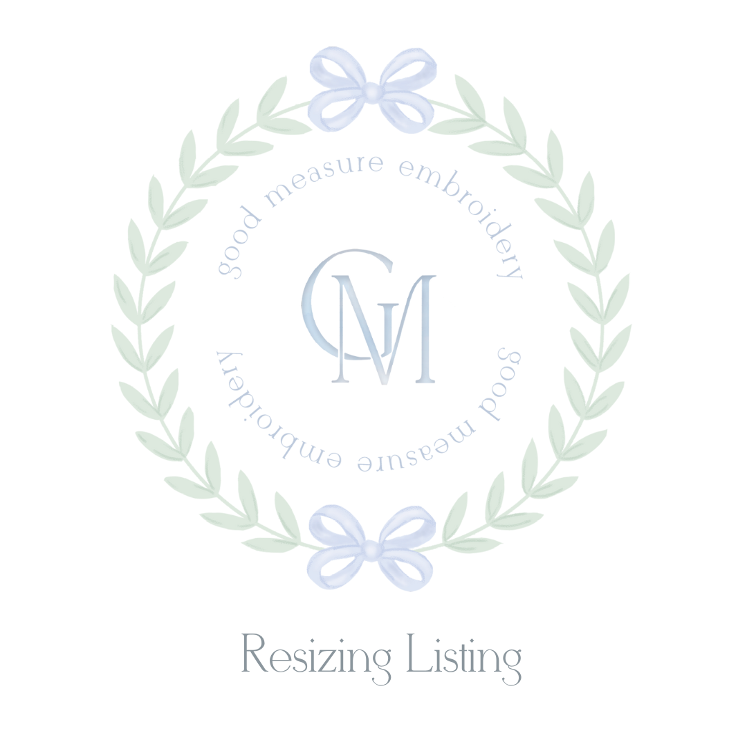 Resizing Listing