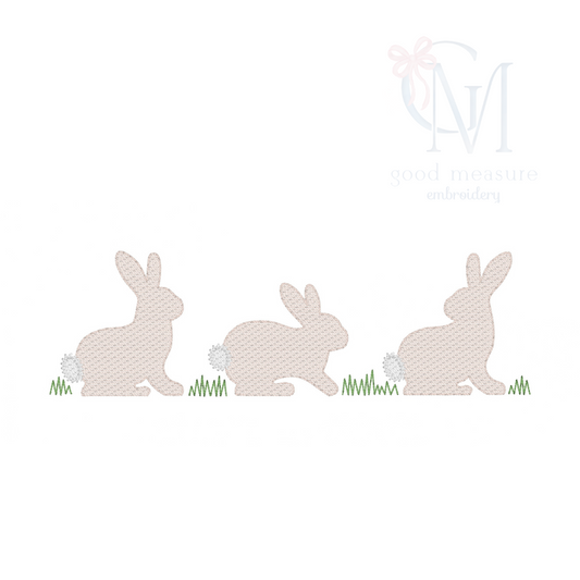 Bunny Trio Embroidery Design