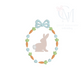 Bunny & Carrot Oval Frame Embroidery Design