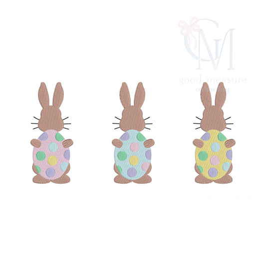 Bunnies & Eggs Embroidery Design