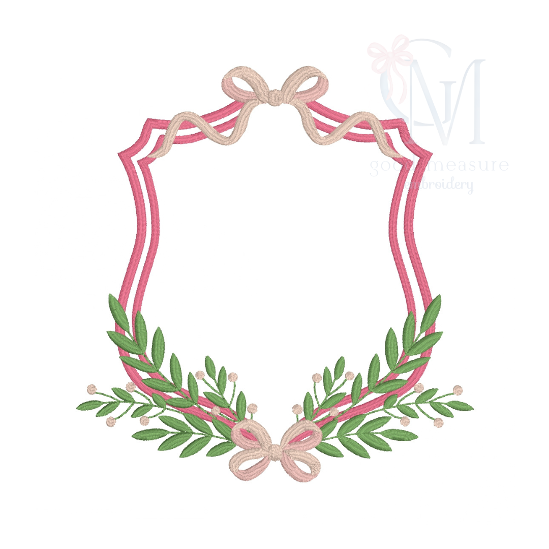 Bows and Branches Double Crest Embroidery Design