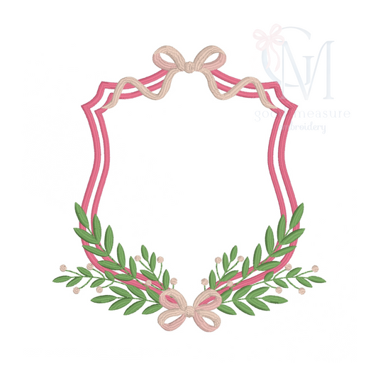 Bows and Branches Double Crest Embroidery Design