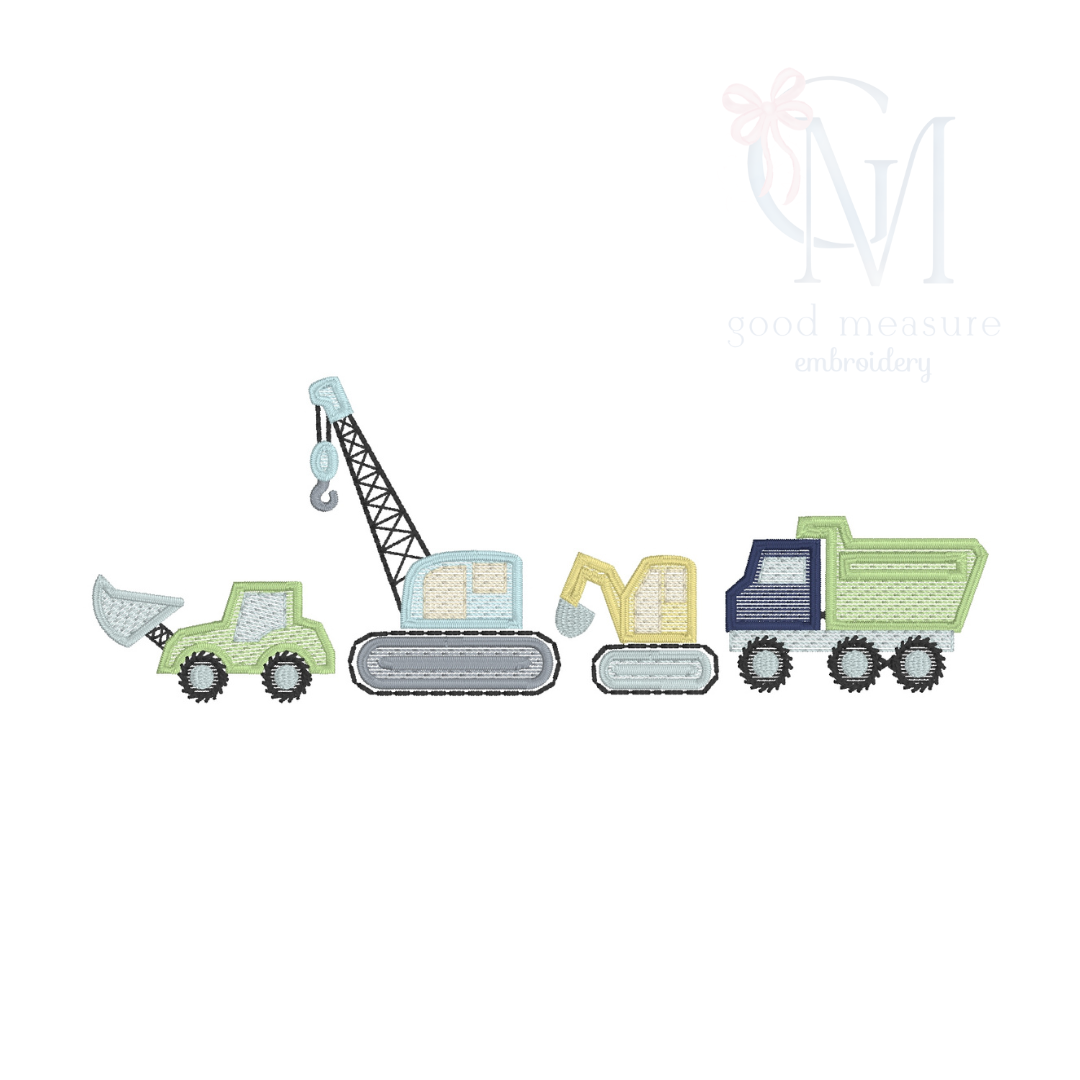 Construction Crew Machine Embroidery Design