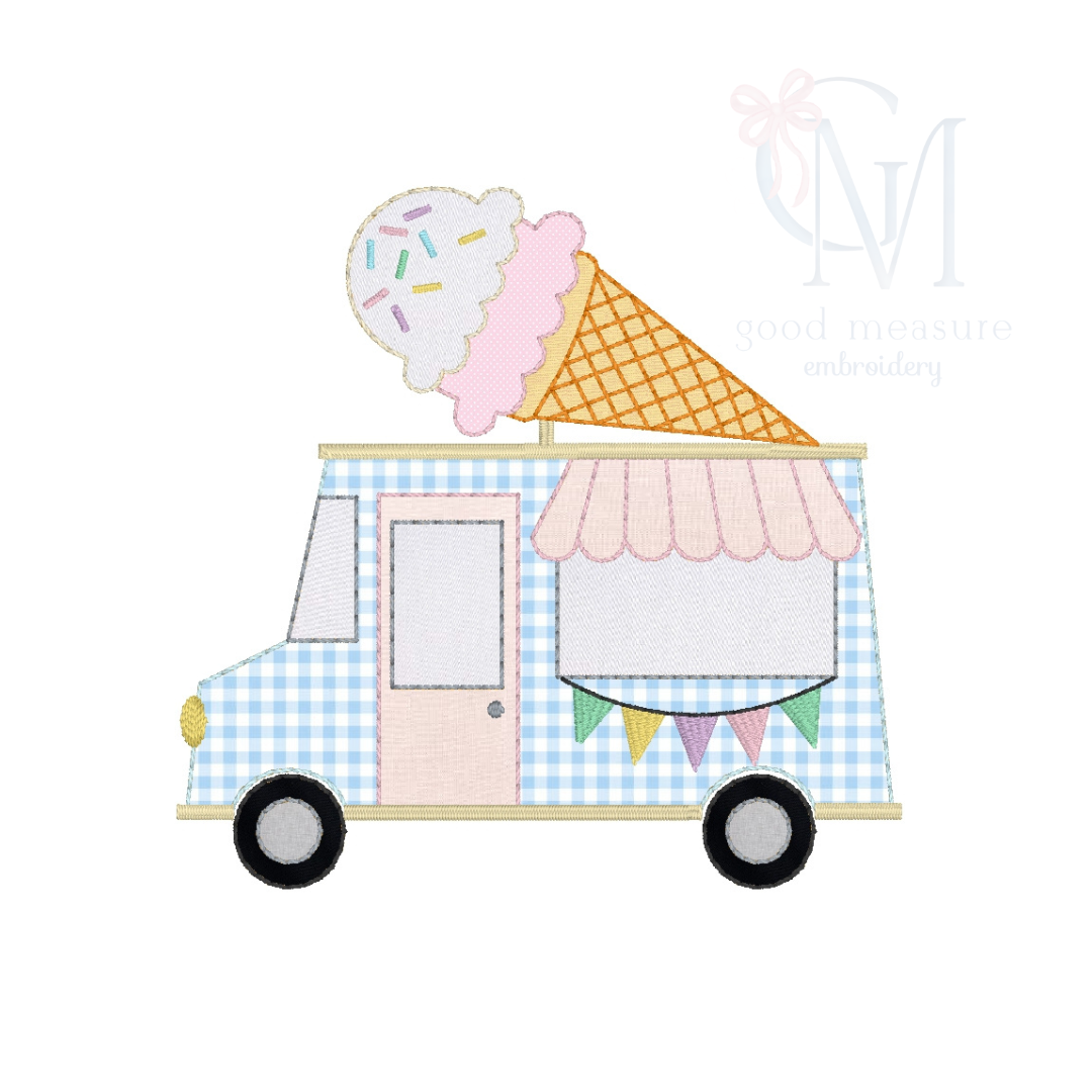 Ice Cream Truck Applique Design