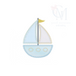 Zig Zag Applique Sailboat Design