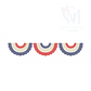 Scallop Patriotic Bunting Embroidery Design