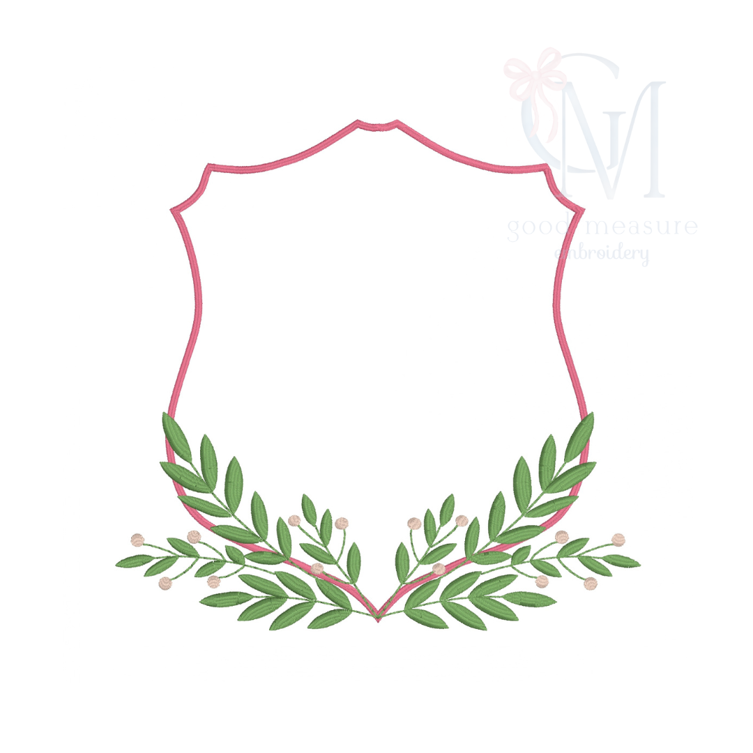 Branches Crest Embroidery Design