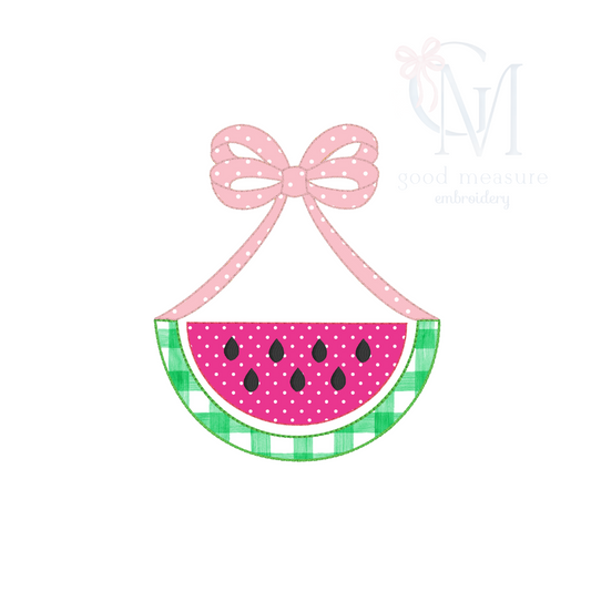 Watermelon Swag Bean Stitch Applique Design