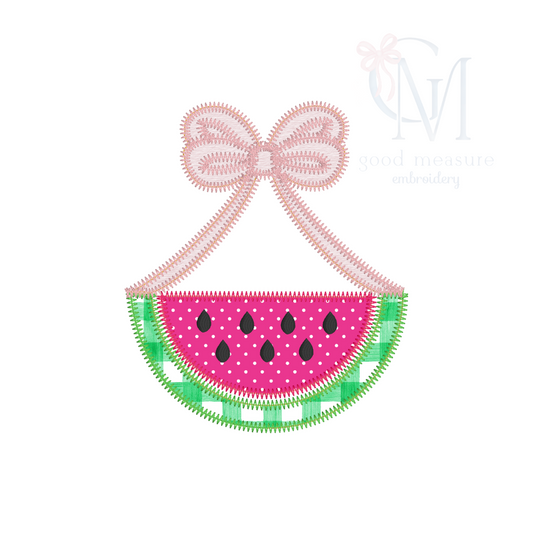 Watermelon Swag Zig Zag Applique Design