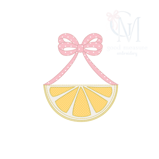 Lemon Wedge Swag Applique Design