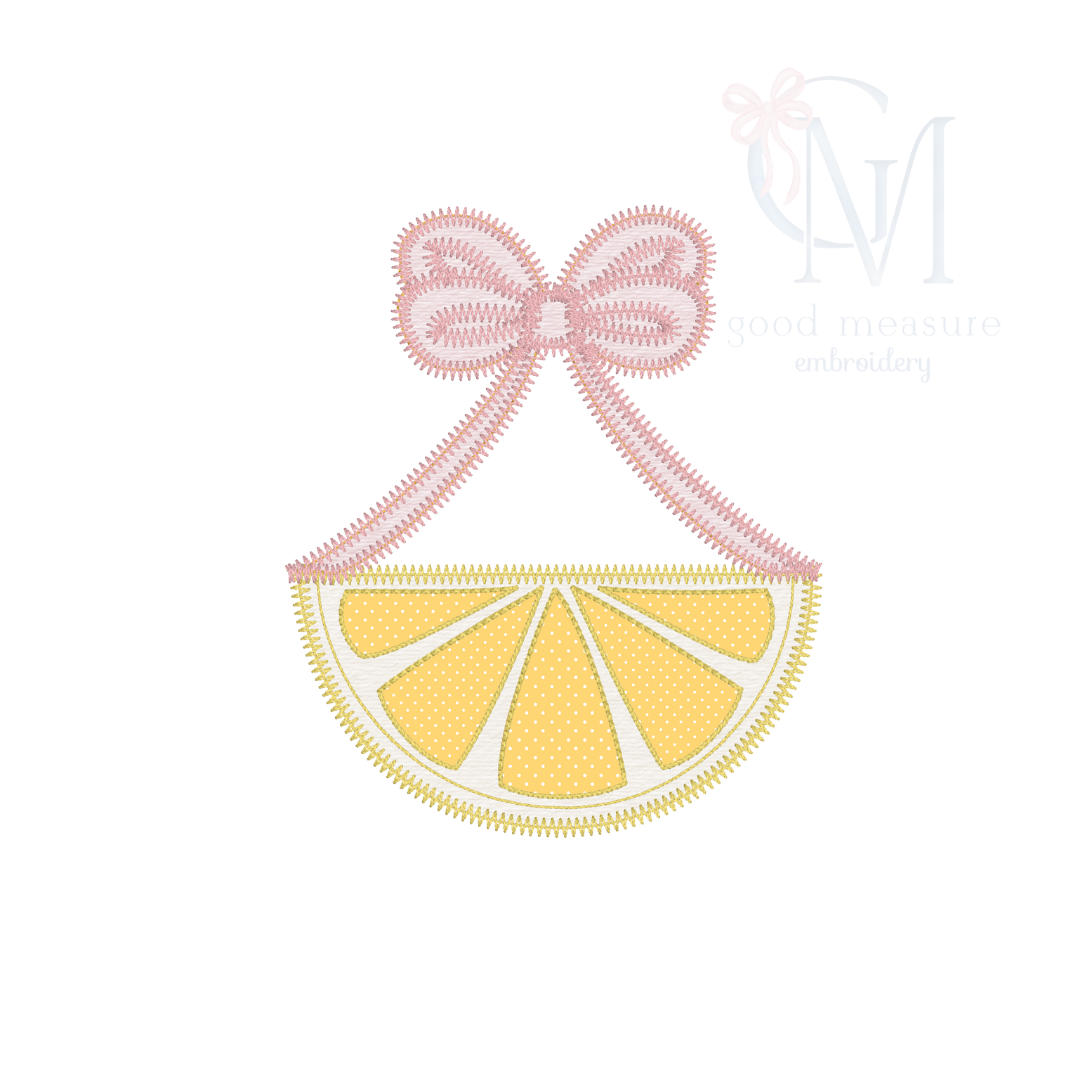 Lemon Wedge Swag Zig Zag Applique Design