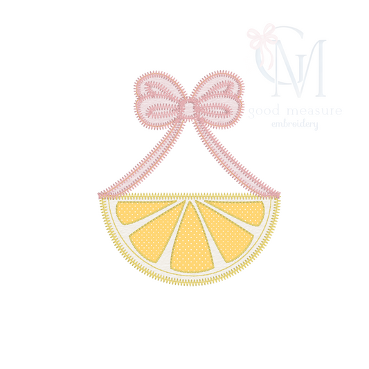 Lemon Wedge Swag Zig Zag Applique Design