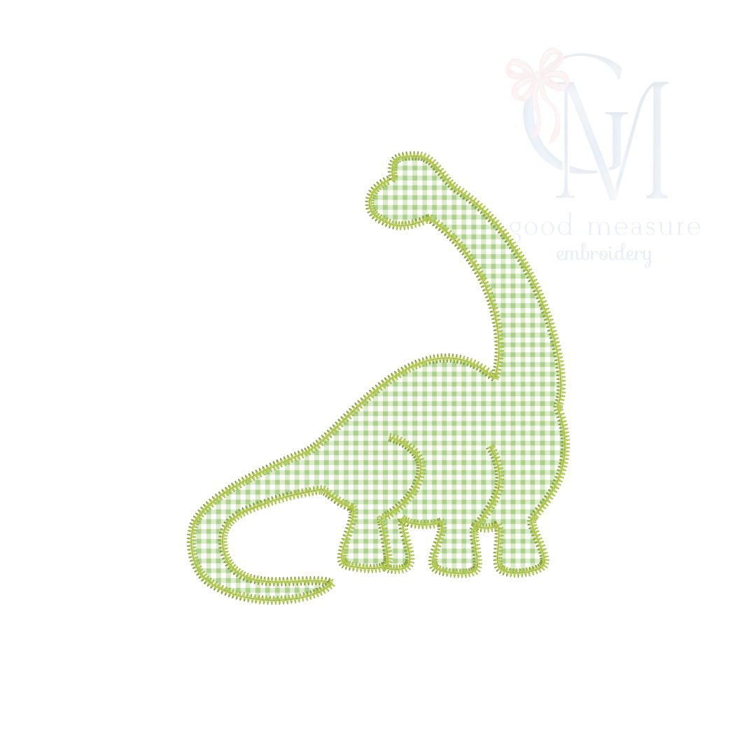 Brontosaurus Zig Zag Applique Design