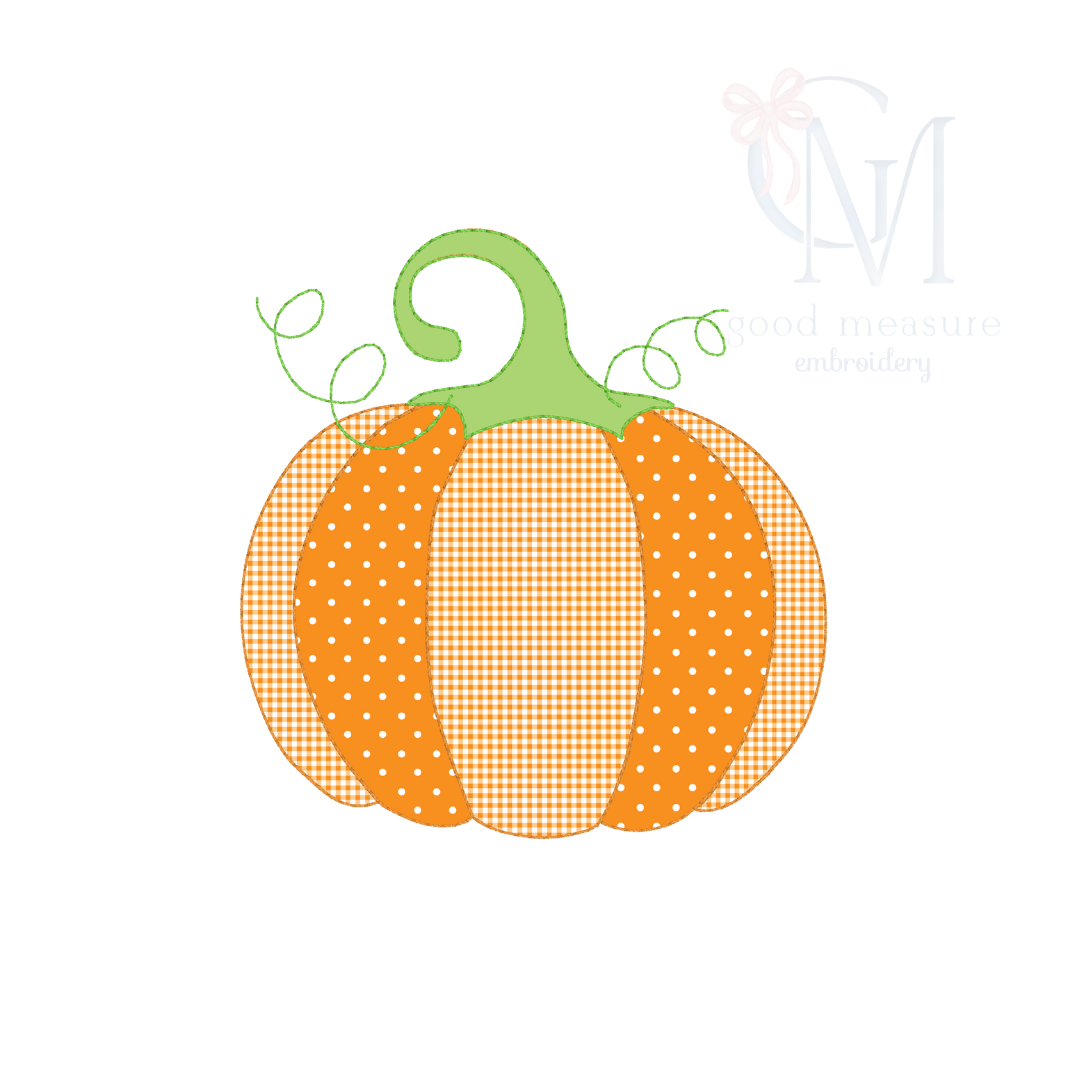 Fall Pumpkin Bean Applique Design