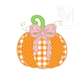 Fall Pumpkin Zig Zag Applique with Bow Design