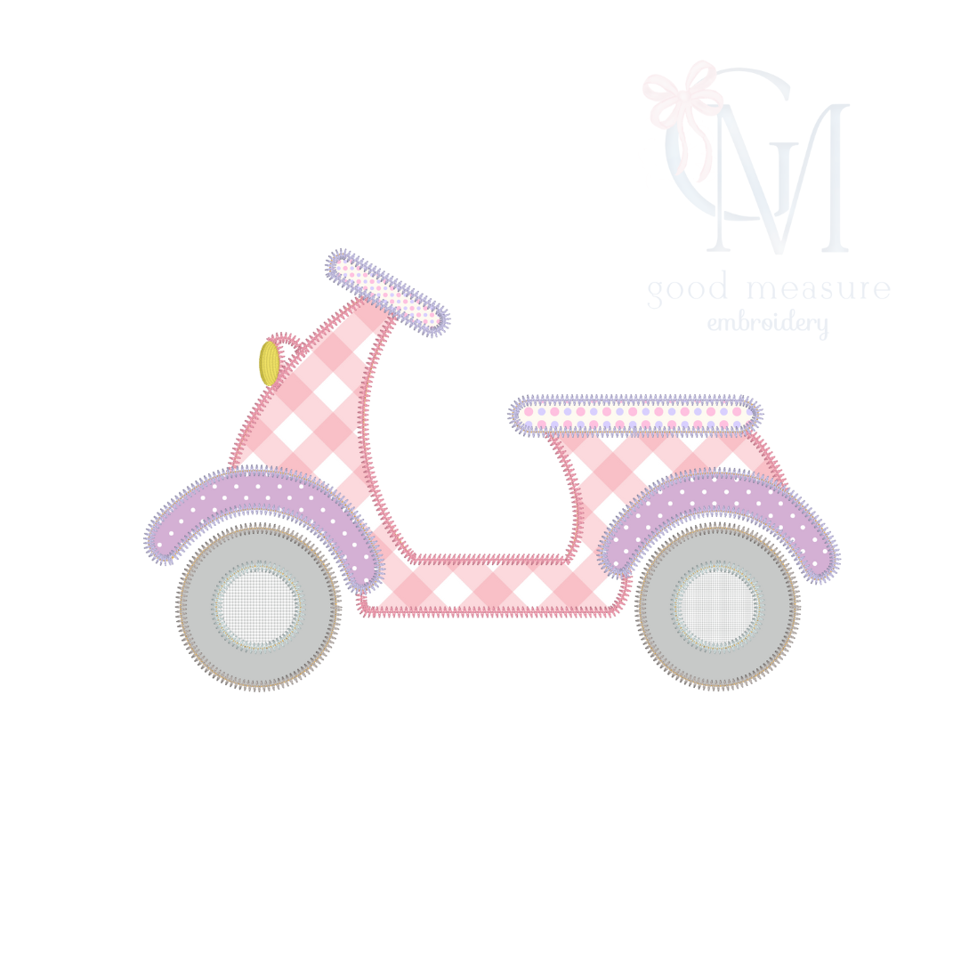 Scooter Zig Zag Applique Design