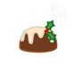 Christmas Pudding Satin Applique Design