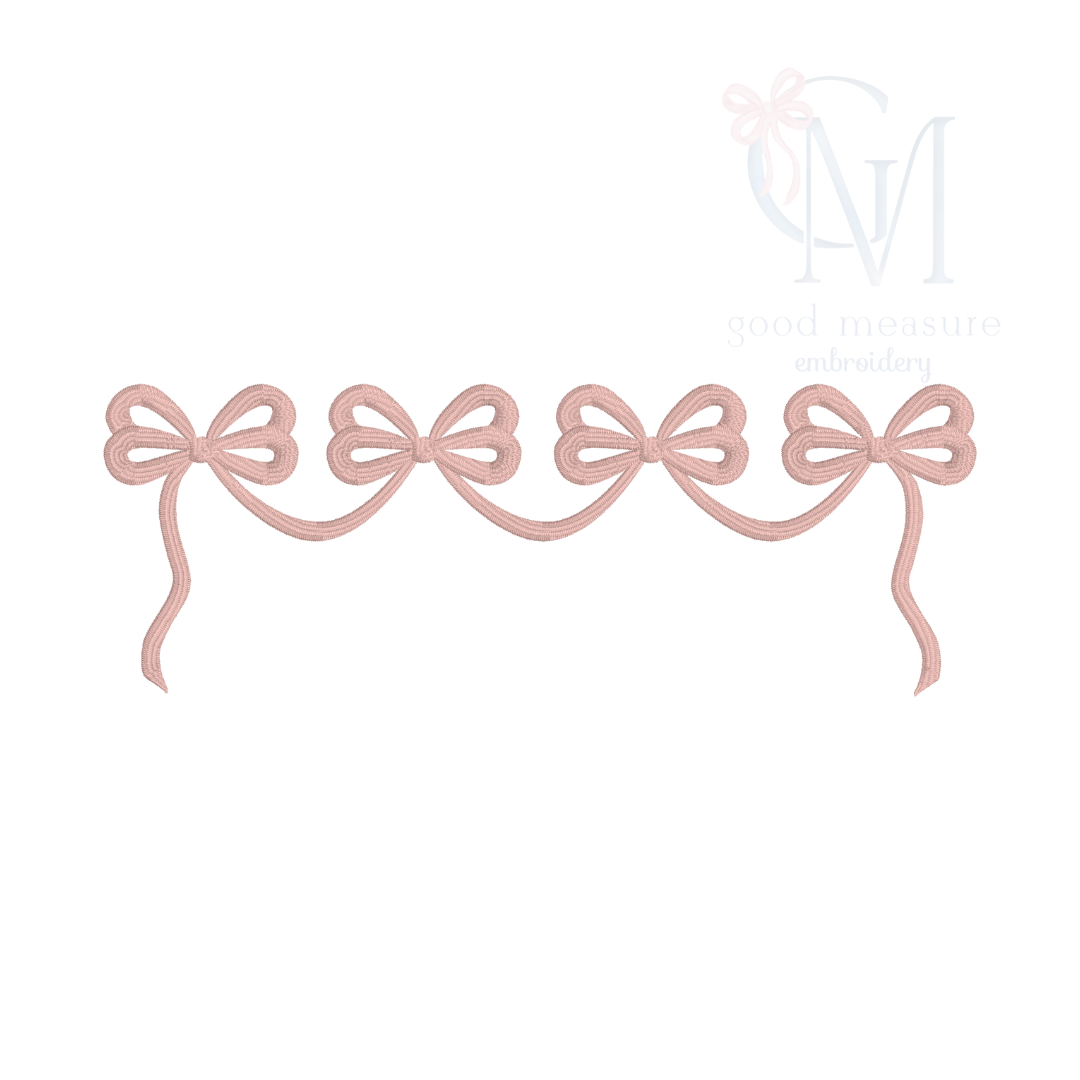 Elegant Bow Swag Embroidery Design