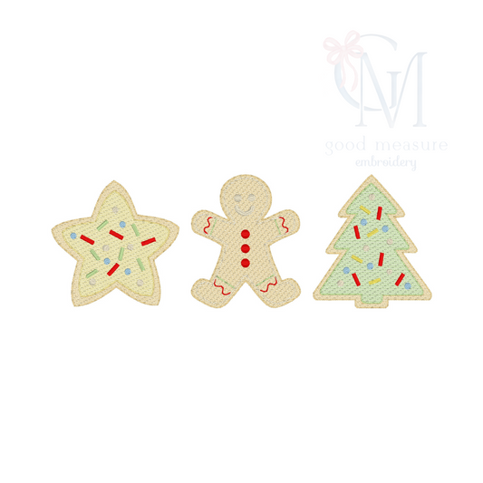 Christmas Cookies Sketch Embroidery Design