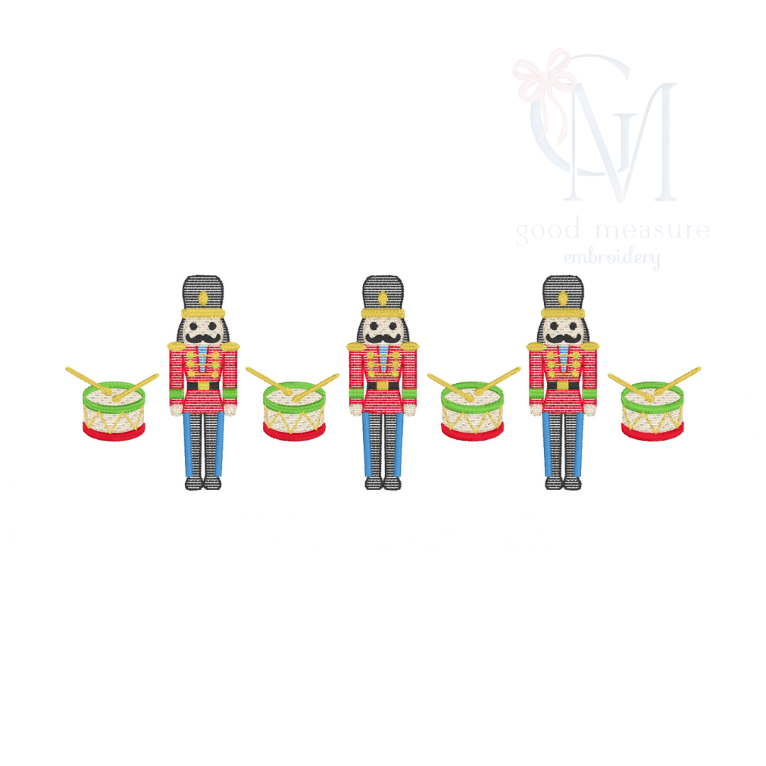 Nutcracker & Drums Embroidery Design