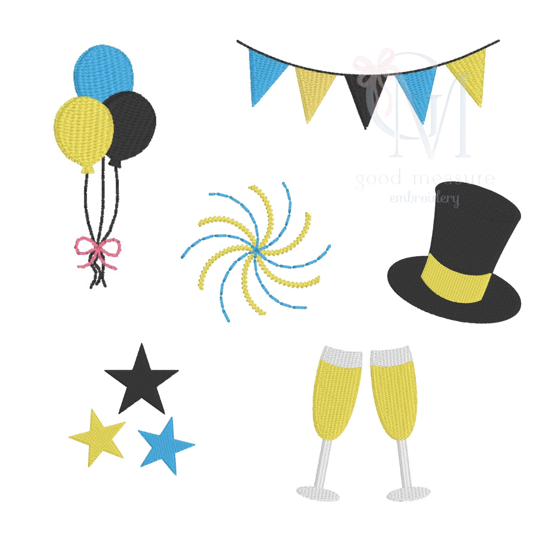 Mini New Years Bundle Embroidery Design