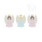 Christmas Angel Trio Embroidery Design