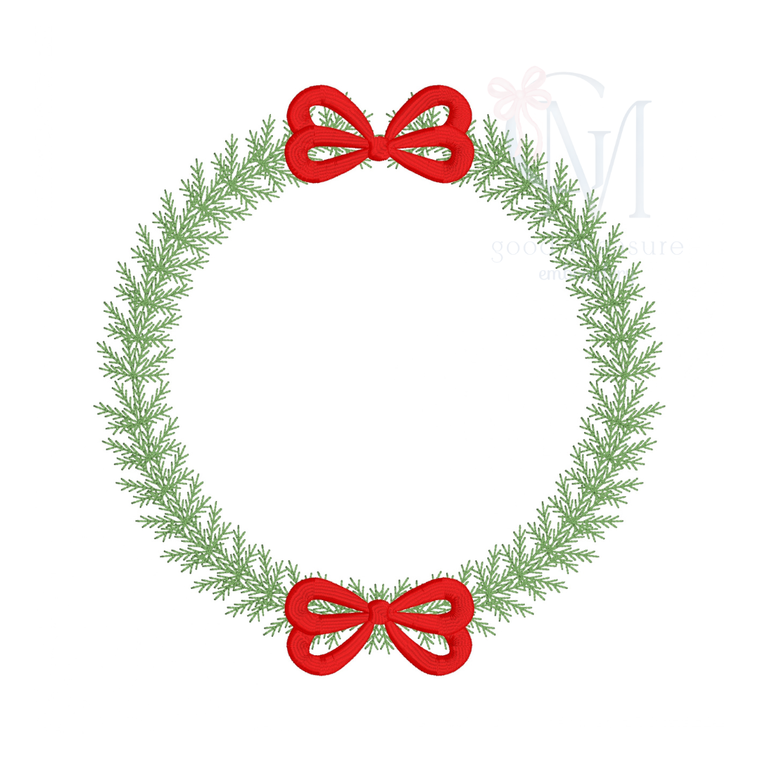 Christmas Wreath Embroidery Design