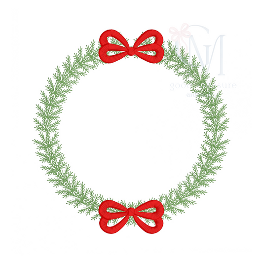 Christmas Wreath Embroidery Design