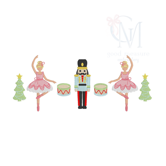 Nutcracker & Sugar Plum Fairy Embroidery Design