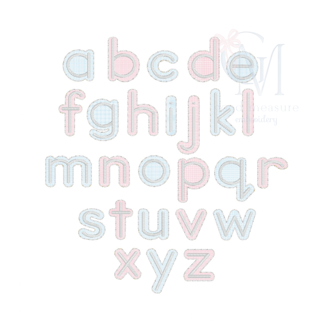 Hand Stitched Applique Font Design