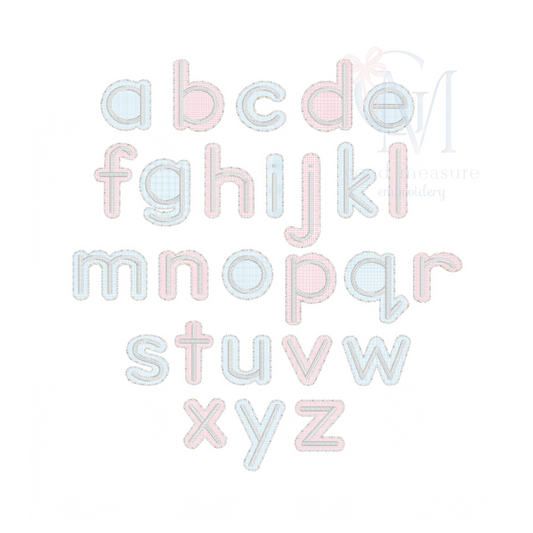 Hand Stitched Applique Font Design