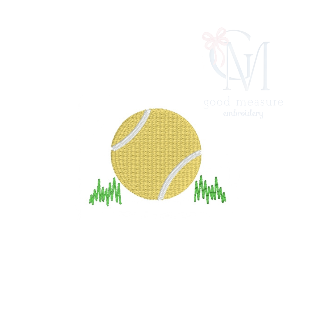 Mini Tennis Ball Embroidery Design