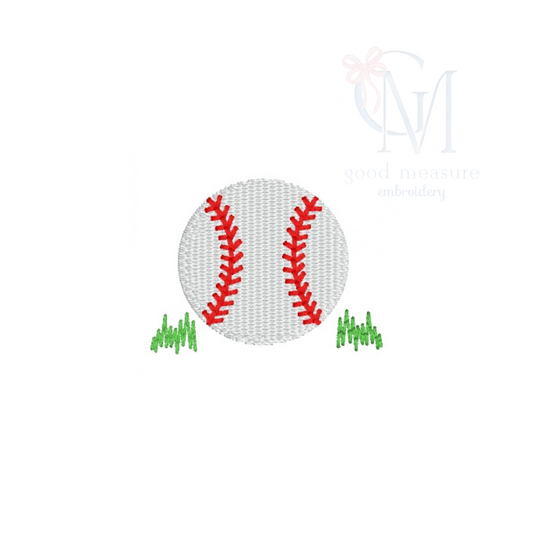 Mini Fill Baseball Embroidery Design