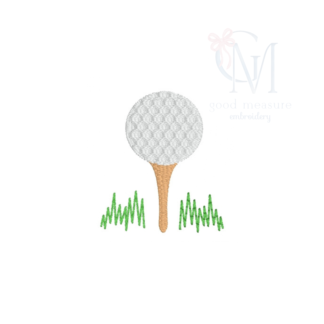 Mini Golf Ball Embroidery Design