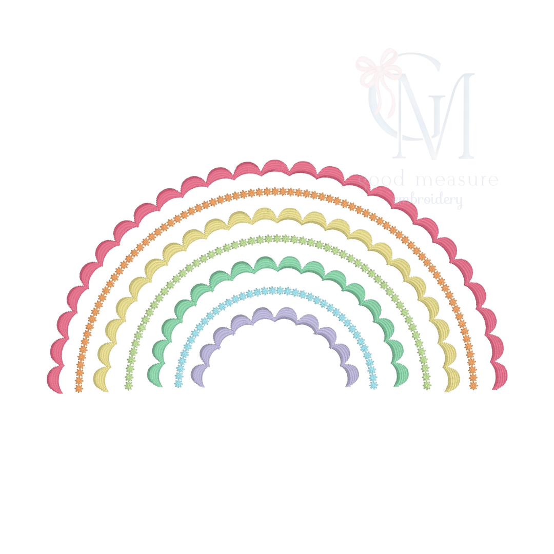 Motif Rainbow Embroidery Design